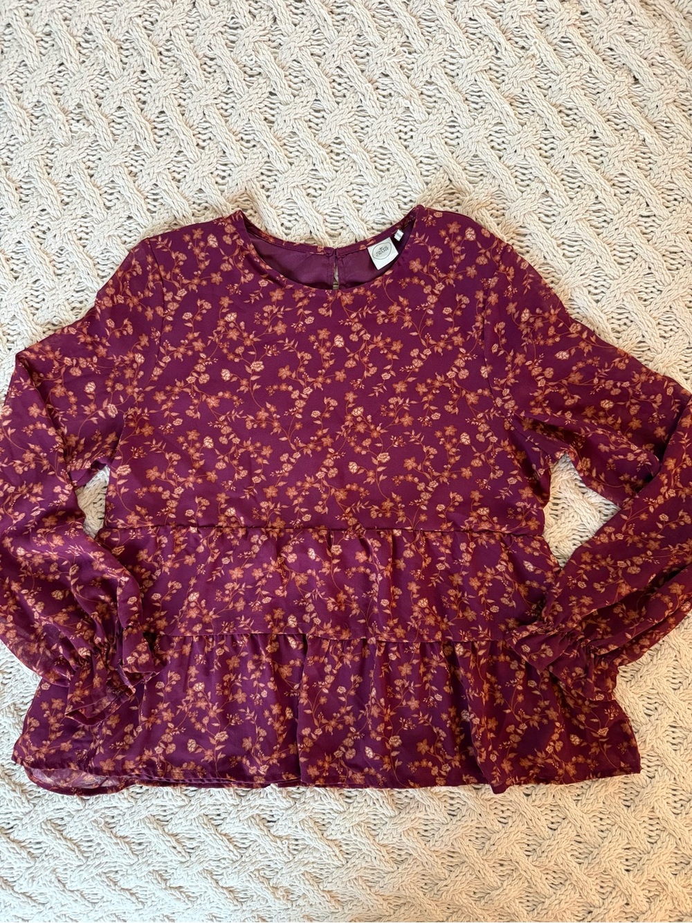 Paper Crane Fall Floral Boho Top | Long Sleeve